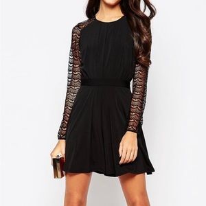 BCBGeneration Black Lace Sleeve Dress